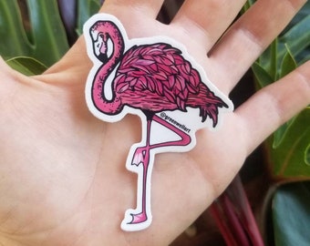 Flamingo Sticker, sticker for water bottles, laptops, cars, and everything else - Waterproof & UV Resistant