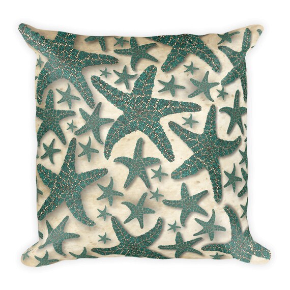 Starfish Pattern Throw Pillow Etsy