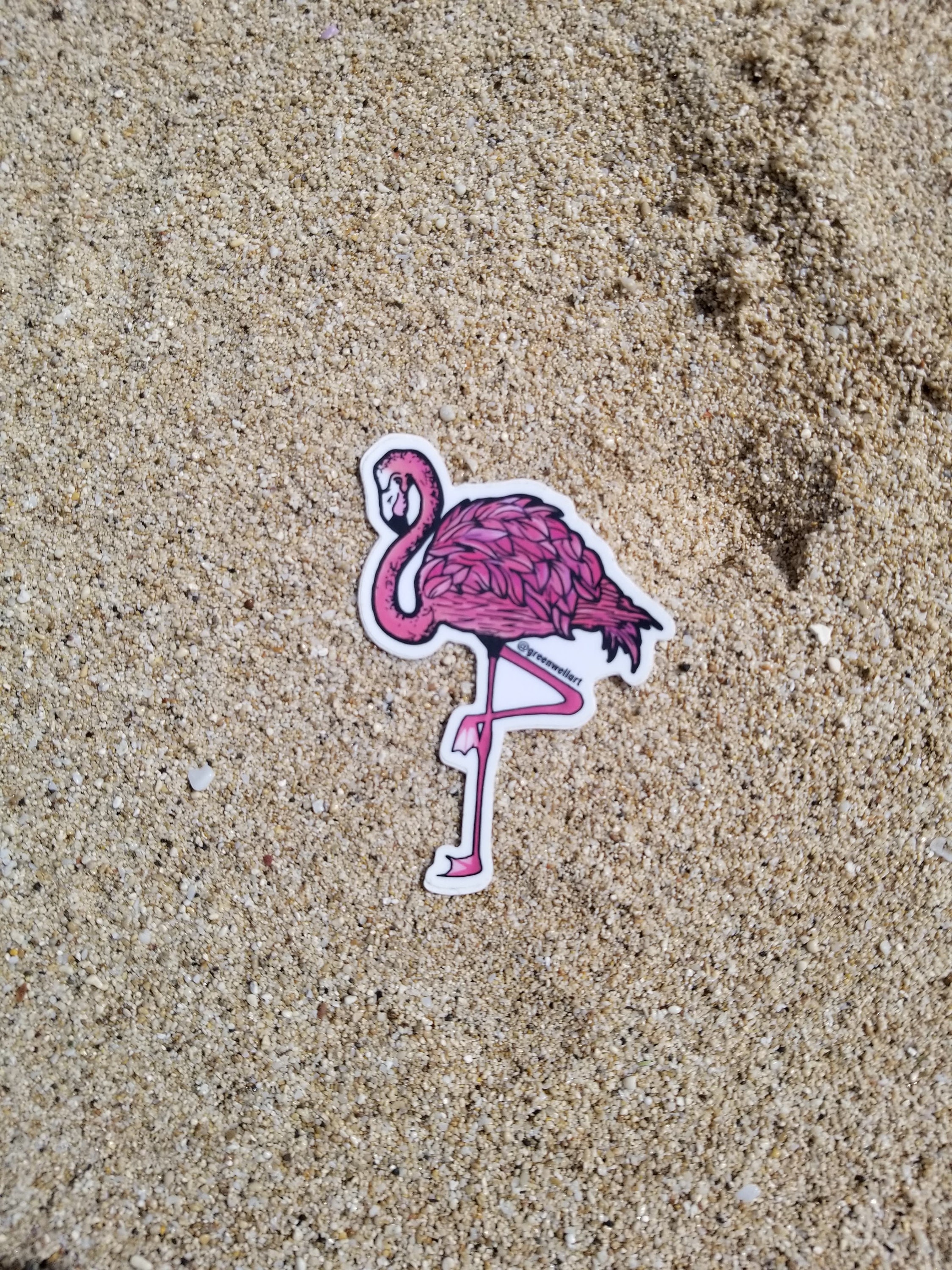 Flamingo Sticker, Sticker for Water Bottles, Laptops, Cars, and ...