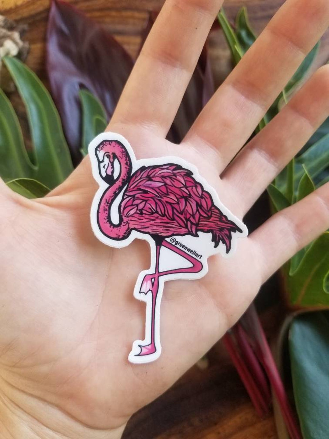 Flamingo Sticker, Sticker for Water Bottles, Laptops, Cars, and ...