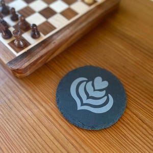 Unique Coffee Coaster | Slate | Coffee Art Design