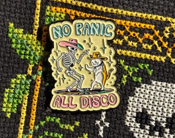 Funny Skeleton Needle Minder | Needle Keep | Needle Nanny | Cross Stitch Needle Work | Spooky Witchy Halloween | Panic at the Disco