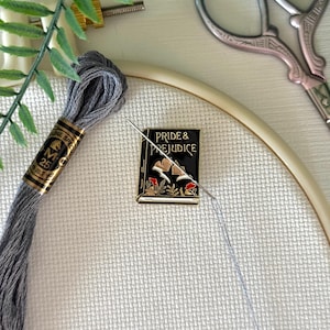 Pride and Prejudice Book Needle Minder | Needle Keep | Needlepoint | Cross Stitch Needle Work | Needle Point