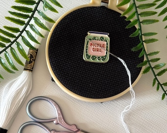Pickle Girl Needle Minder | Needle Keep | Needlepoint | Cross Stitch Needle Work | Needle Point