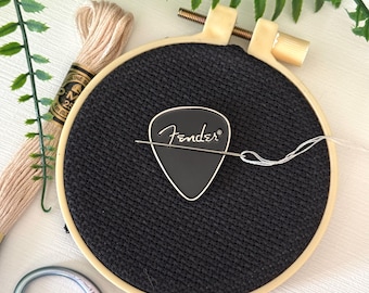 Fender Pick Needle Minder | Needle Keep | Needle Nanny | Cross Stitch Needle Work | Needle Point