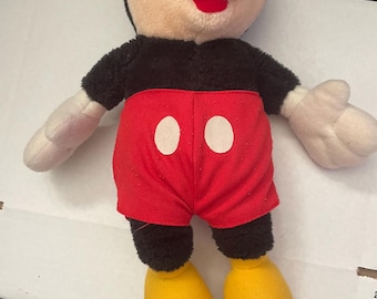 Peluche Mickey Mouse vintage 22 pouces Disney Classic short rouge chaussures jaunes jouet