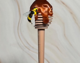 Honey Bee Hair Stick | Bumblebee Loc Hair Stick | Honey Drip Hair Pin for Locs | Bee Hair Accessory | Loc Bun Stick