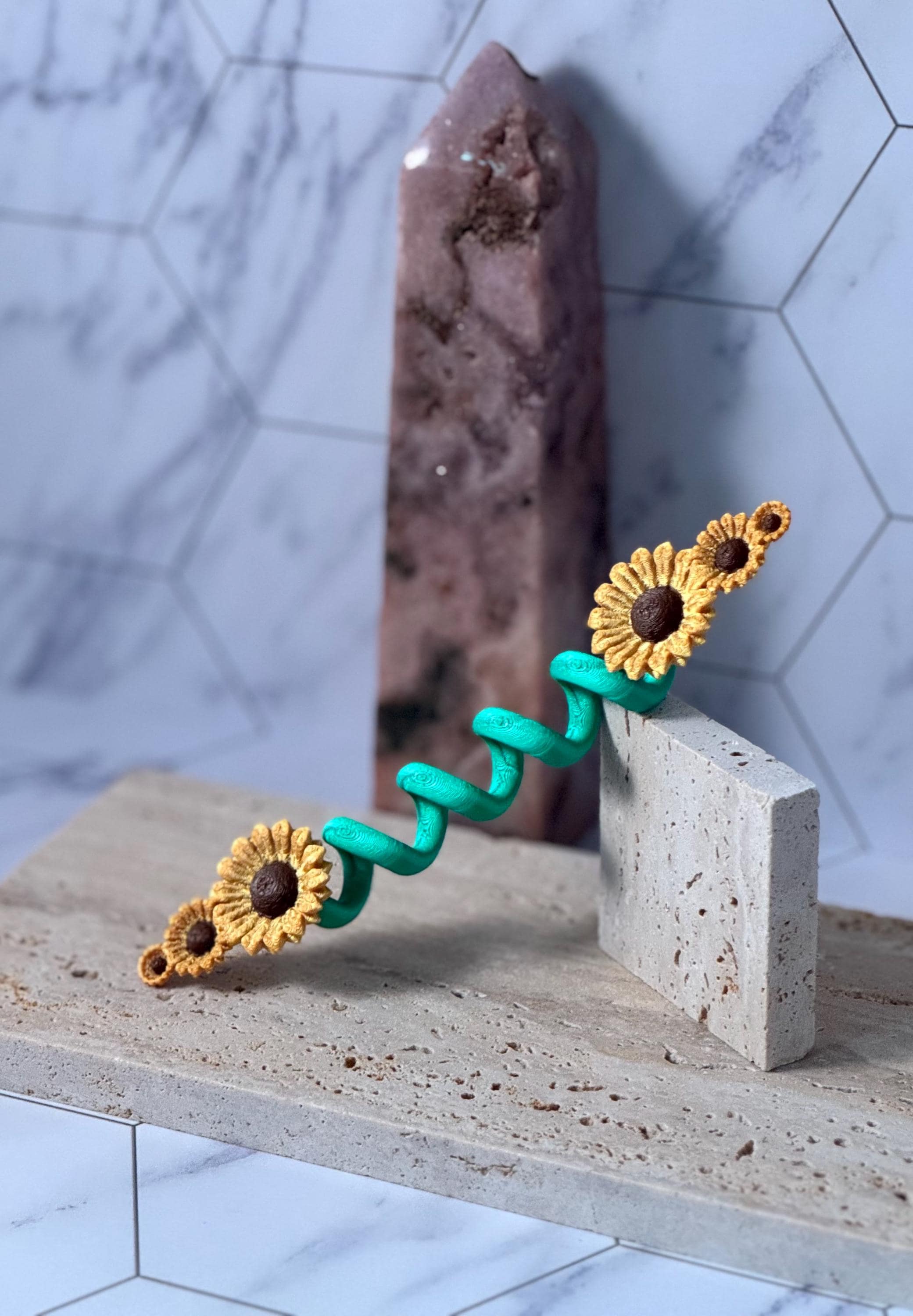 Accessorio per capelli a forma di spirale a forma di girasole per realizzare loc, trecce, twist, ecc.