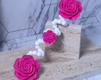 Accessorio per capelli a spirale con rose, per loc, trecce, twist, ecc.