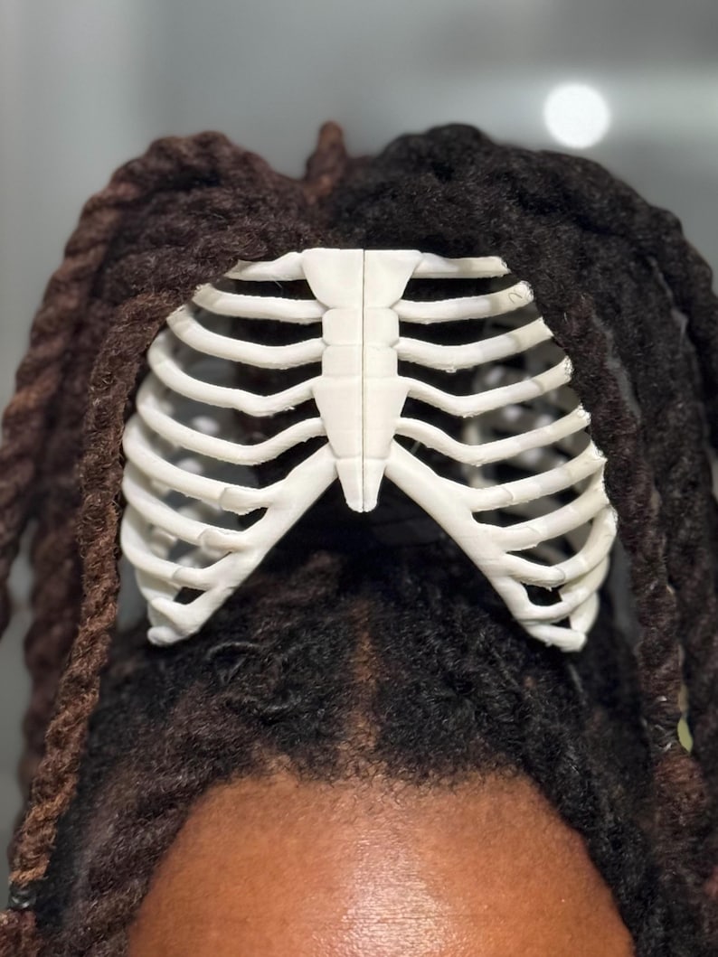 Rib Cage Hair Clip – Spooky Skeleton Loc Jewelry - Etsy