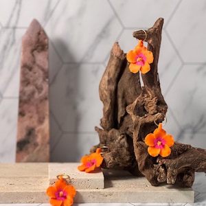 Hibiscus Hair Charms for Locs, Braids, Twists (Set of 4)