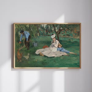 Garden Scene by Édouard Manet, Landscape Painting Fine Art Print, High Resolution Digital Art Print, Digital Download, Instant Printable