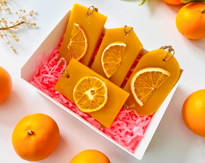 Scented Sweet Orange Beeswax Tablets For Cupboard and Drawers x 2 per order