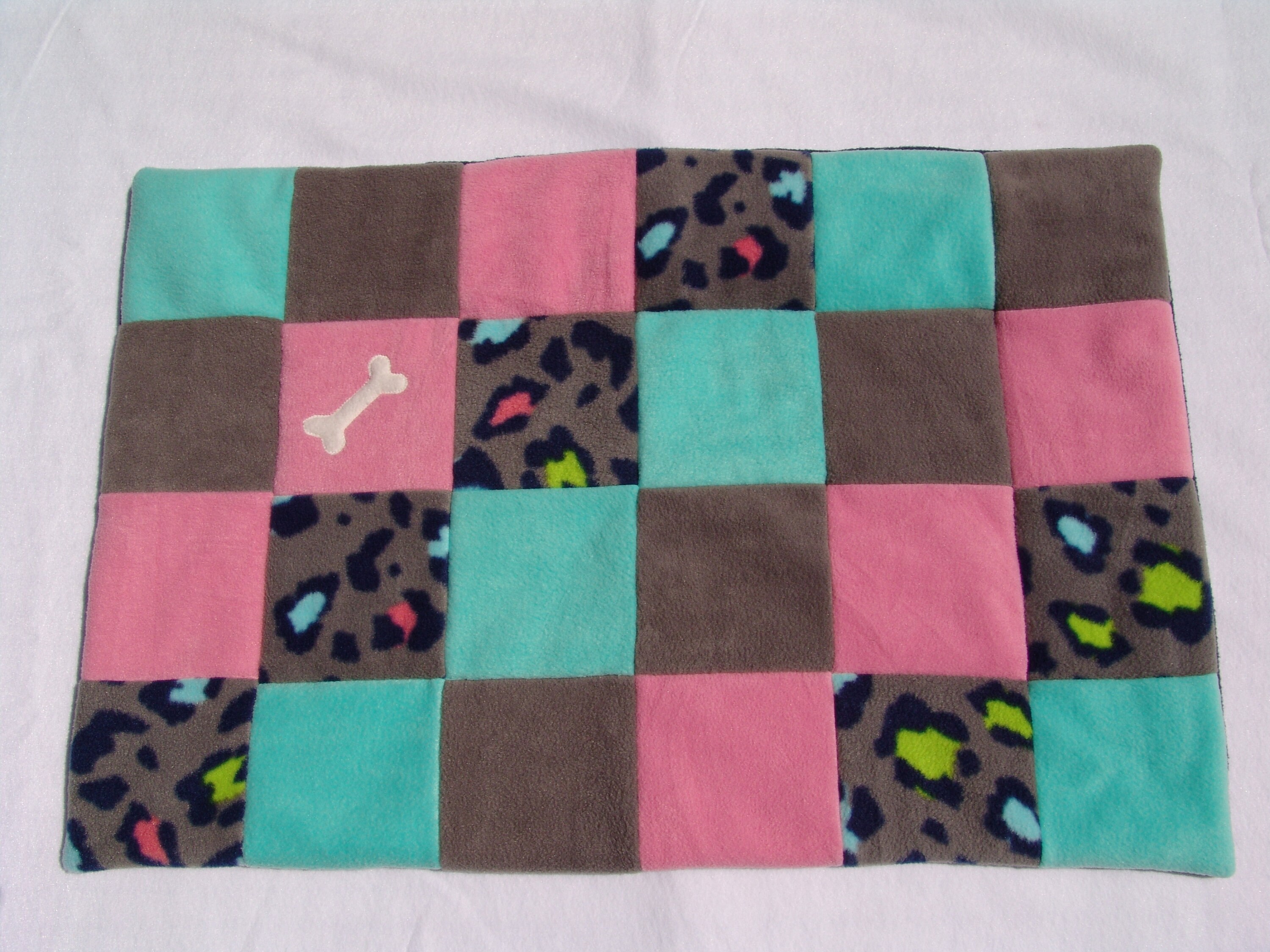 Quilted Dog Blanket Black Animal Print Etsy UK