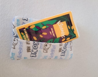 Tissue pack cover - doggies and bones on white