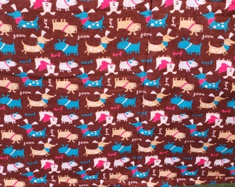 Baby flannel blanket with dogs