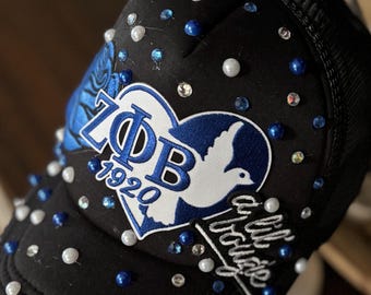 Zeta Phi Beta Sorority Custom Trucker Hat - Etsy display picture 3