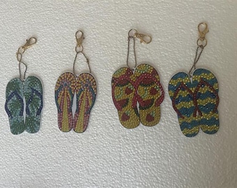 Diamond Art Key Chains - Flipflops