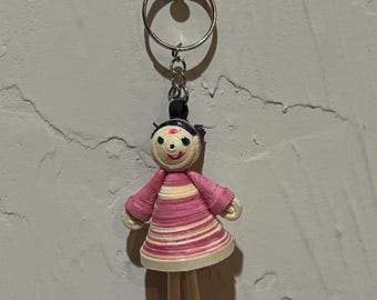 Paper art handmade key chains