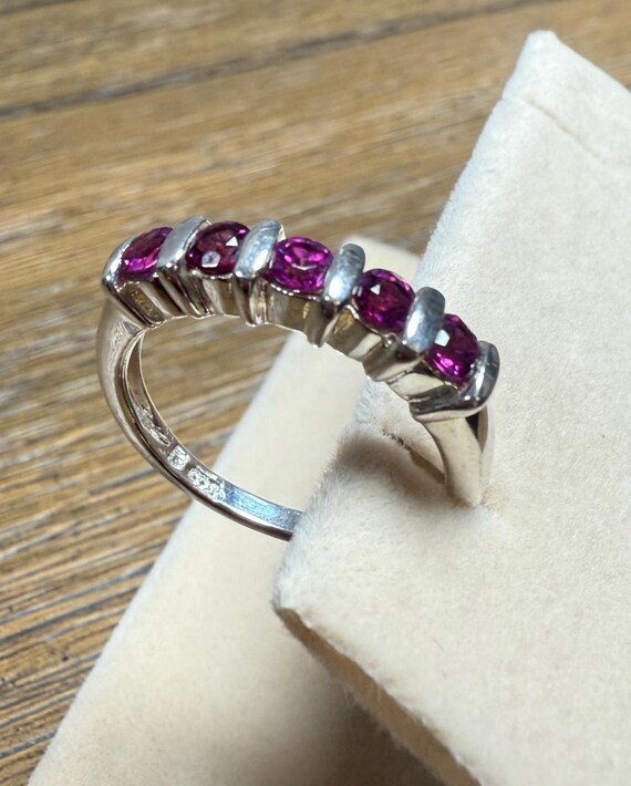 Pink Stone Stackable Ring - image 2