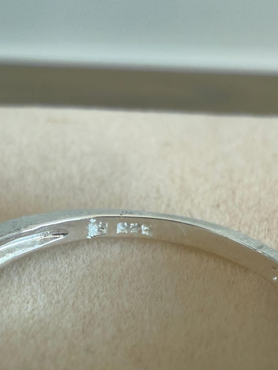 Pink Stone Stackable Ring Size 7  925 Sterling Si… - image 7