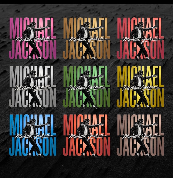 Michael Jackson PNG Bundle (9 colors Design) | King of Pop png | MJ Dance Silhouette | Sublimation Design | T-Shirt Print | Instant Download