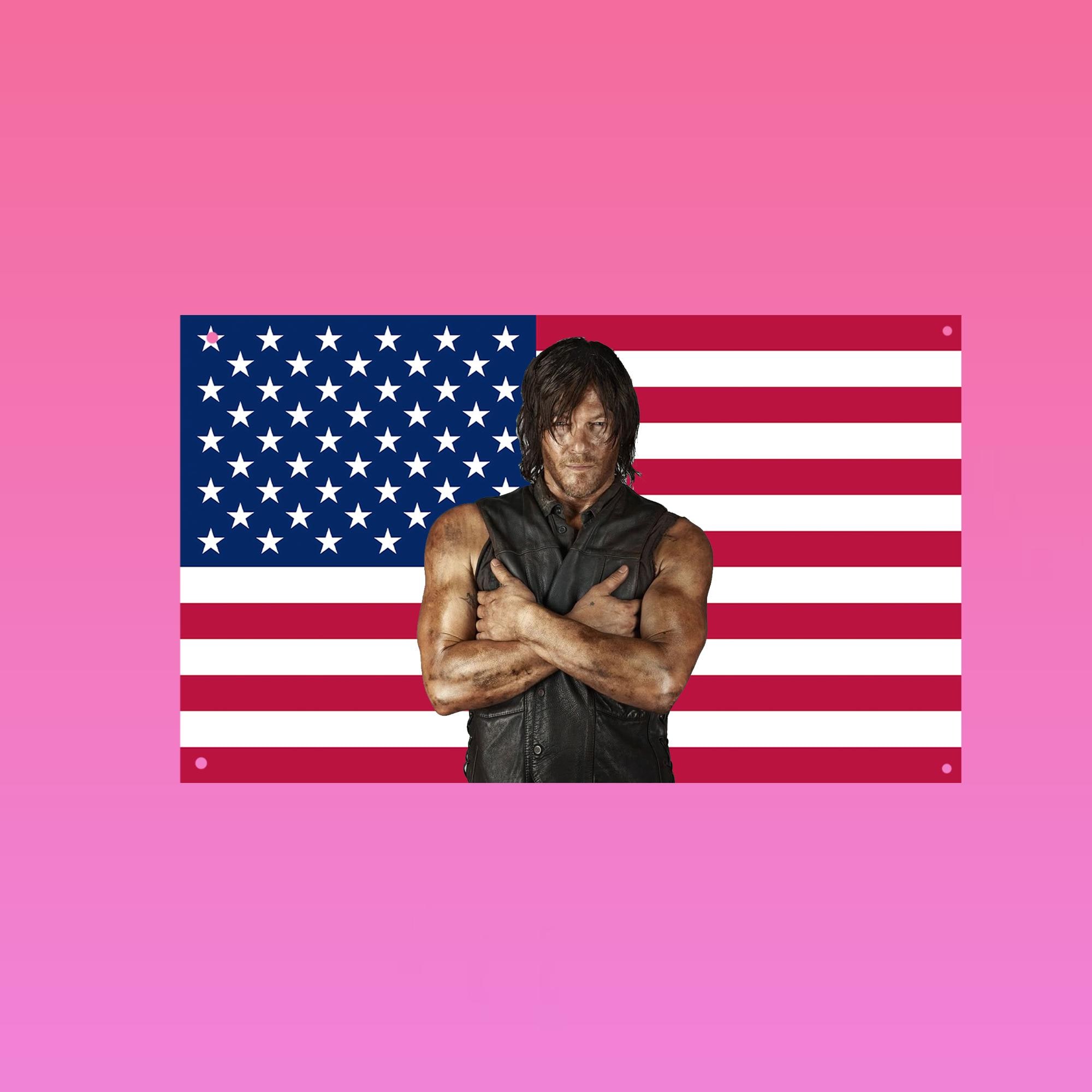 Twd Flags Daryl Dixon Flag | the Walking Dead Tapestry | Norman Reedus USA Flag ...