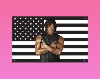 Coperta In Pile Morbida NORMAN REEDUS - Per Divano, Auto, Campeggio, Viaggi, Diverse Misure