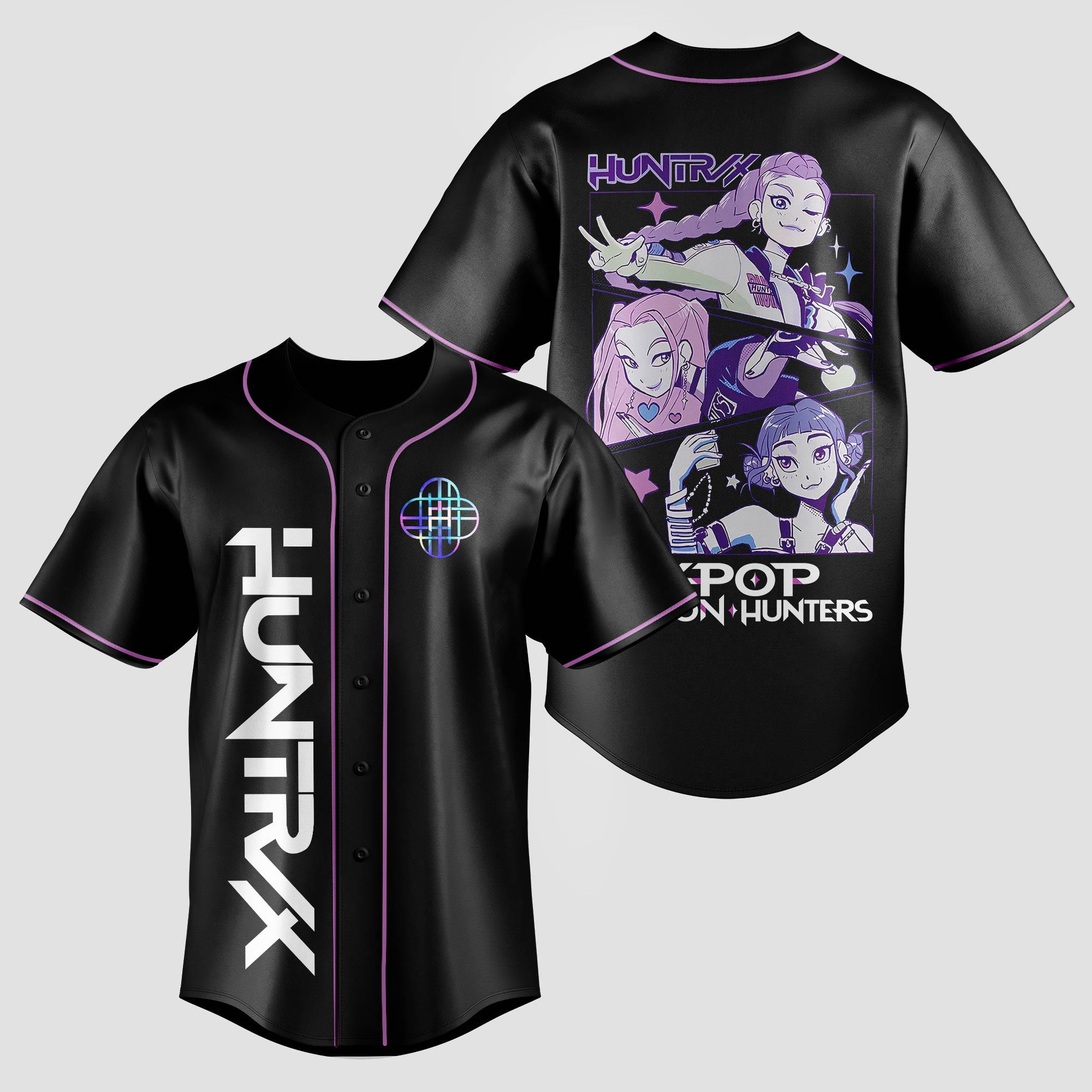 Discover Kpop Demon Hunters Huntrix Baseball Jersey, Kpop Rumi Mira Zoey Shirt