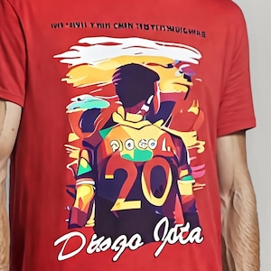 Diogo Jota T-Shirt, Liverpool Football Fan Shirt, Soccer Player Tee, Sports Lover Gift, Unisex Cotton Top