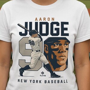 Aaron Judge Baseball T-Shirt - Unisex Heavy Cotton Tee, New York Yankees Fan Shirt, MLB 99 Graphic Tee, Gift for Baseball Lovers, Vintage
