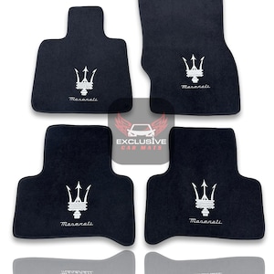 Luxury Carpet Car Floor Mats For Maserati All Model Ghibli-Quattroporte-GranCabrio-GranTurismo-Levante-Grecale-MC20 Models / Black Edging