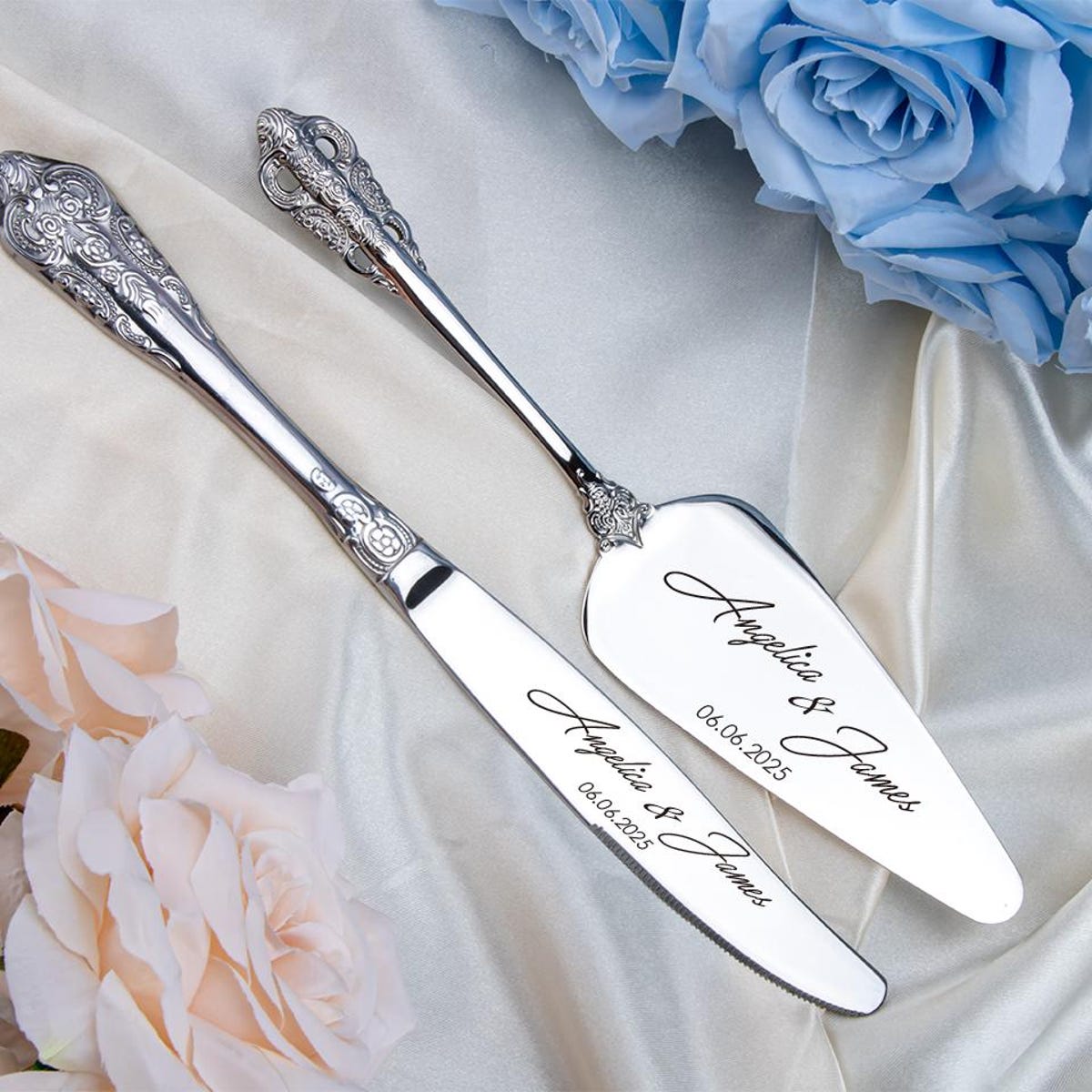 Custom Wedding Cake Serving Set Engraved Cake Cutter Wedding Cake Knife Unique Keepsake Wedding Gift Anniversary Keepsake - Etsy