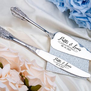 Personalized Cake Cutting Set, Wedding Cake Cutting Set, Custom Name Cake Set, Custom Gift Unique Keepsake for Couples