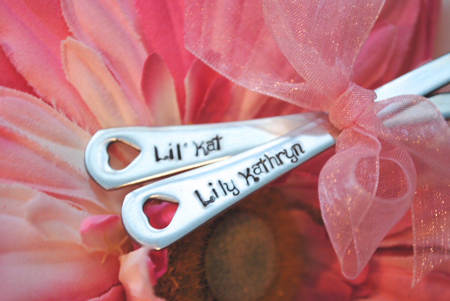 Custom Hand Stamped personalized Silver baby spoon set with Etsy