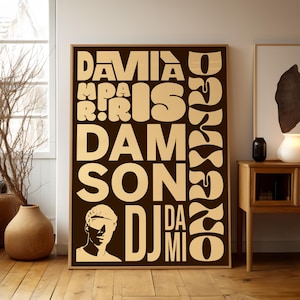 Retro Modular Type Poster – DJ Vibes Wall Art