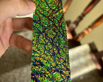 Color Changing Inlay Sheet: Iridescent Aurora Gold Mosaic for DIY Crafts