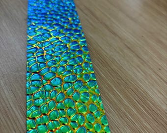 Dichroic film emerald green- green- yellow- blue, High-quality dichroic, ring inlay, inlay handmade, resin art