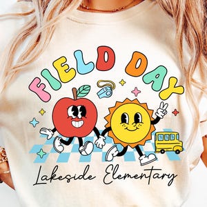 Comfort Colors Custom School Field Day Shirt: Cute Field Trip Shirts, Field Day Teacher Shirt, Summer School Game Day Teacher Team Tee image 1