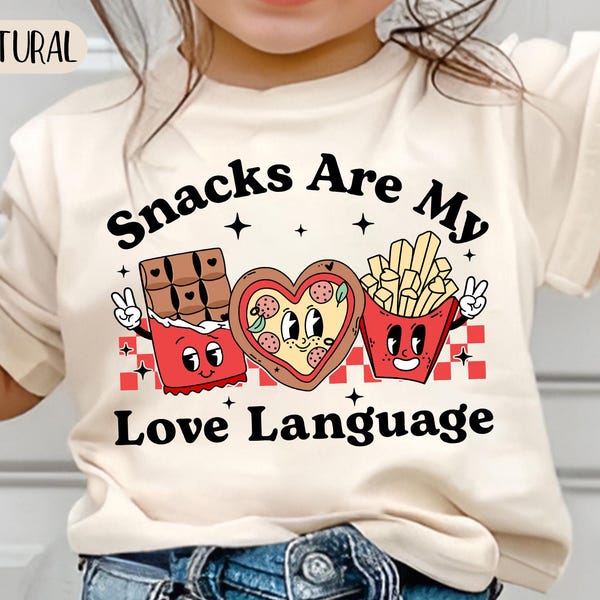Snacks Are My Love Language Toddler Shirt, Funny Toddler Valentine Shirt, Boys Valentine Outfit, Boys Toddler Tee, Grandson Son Gift