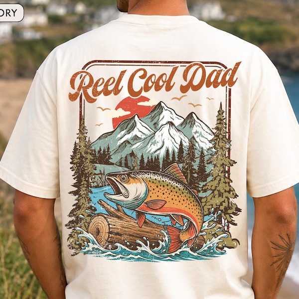 Reel Cool Dad Shirt, Father's Day Shirt, Father's Day gift for Him, Gift for Husband, Dad And Kid Fishing Matching Shirt