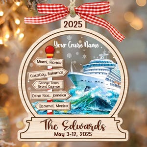 Personalized Cruise Adventure Christmas Ornament: Cruise Ship Vacation Gift, Family Keepsake, Cruise Ship  Keepsake, Best Friend Cruise Gift