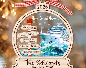 Personalized Cruise Adventure Christmas Ornament: Cruise Ship Vacation Gift, Family Keepsake, Cruise Ship  Keepsake, Best Friend Cruise Gift