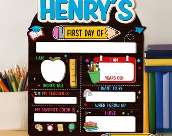 First Day of School Sign, Back to School Sign,Personalized School Sign,Kindergarten First Day of School Sign, First and Last Day School Sign