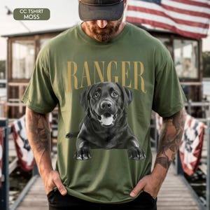Custom Photo Dog Dad Shirt Custom Photo and Name Pet Shirt, Cat Dad Shirt, Dog Dad Father's Day Gifts, Father's Day Gift For Husband image 8