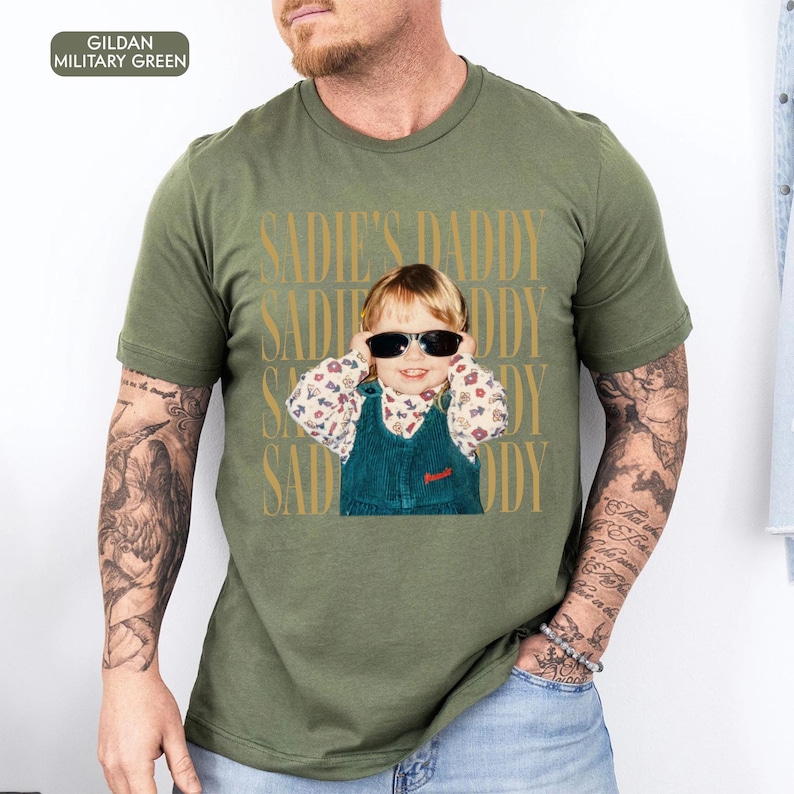 Comfort Colors Custom Vintage Dad Photo Shirt, Childhood Photo Dad Shirt, Father's Day Gift from Kid, Father's Day Shirt, New Dad Gift immagine 19