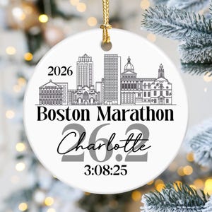 Custom Photo And Destination Marathon Ornament, Cross Country Marathon Ornament, Christmas Gifts for Runners, 2025 Ornament Marathon Race image 13
