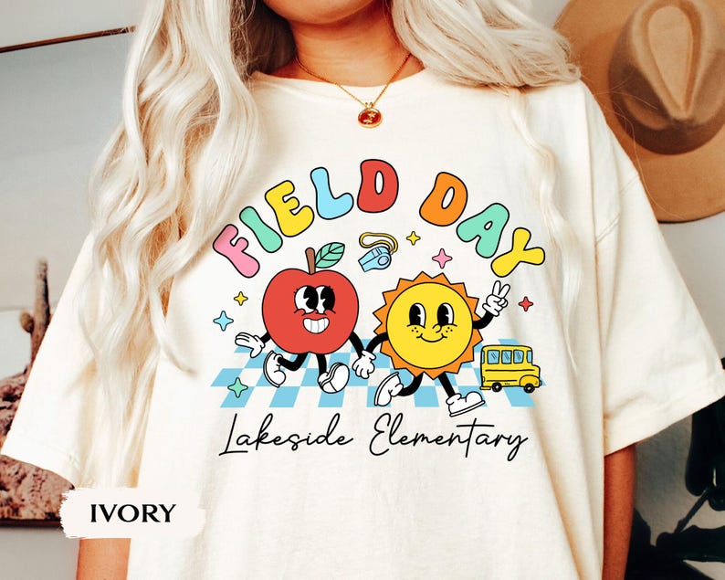 Comfort Colors Custom School Field Day Shirt: Cute Field Trip Shirts, Field Day Teacher Shirt, Summer School Game Day Teacher Team Tee image 19