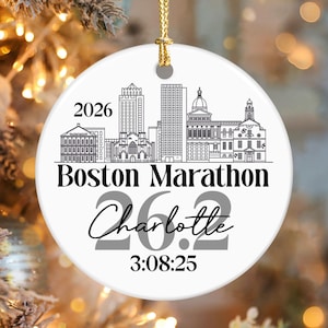 Custom Photo And Destination Marathon Ornament, Cross Country Marathon Ornament, Christmas Gifts for Runners, 2025 Ornament Marathon Race image 16