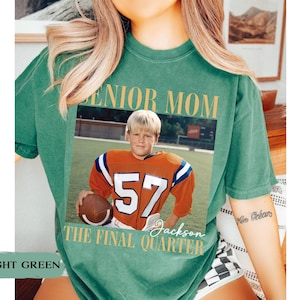 Custom Senior Football Mom Shirt, Custom Vintage Photo Football Mom Shirt, Senior Mom 2026 Shirt, The Final Quarter, Class Of 2026, Game Day image 10